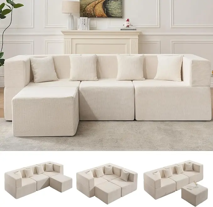 MONVANE 103'' Modular Sectional Sofa, Cloud Sectional Couch