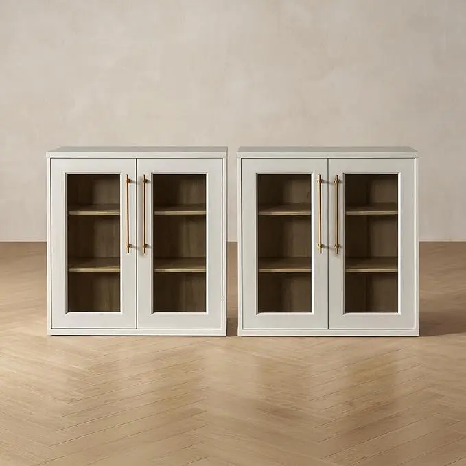 mopio Blake Buffet Cabinet, Small Modular Accent Display Sideboard