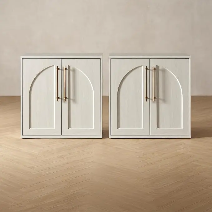 mopio Blake Storage Cabinet, Small Modular Accent Display Sideboard Buffet