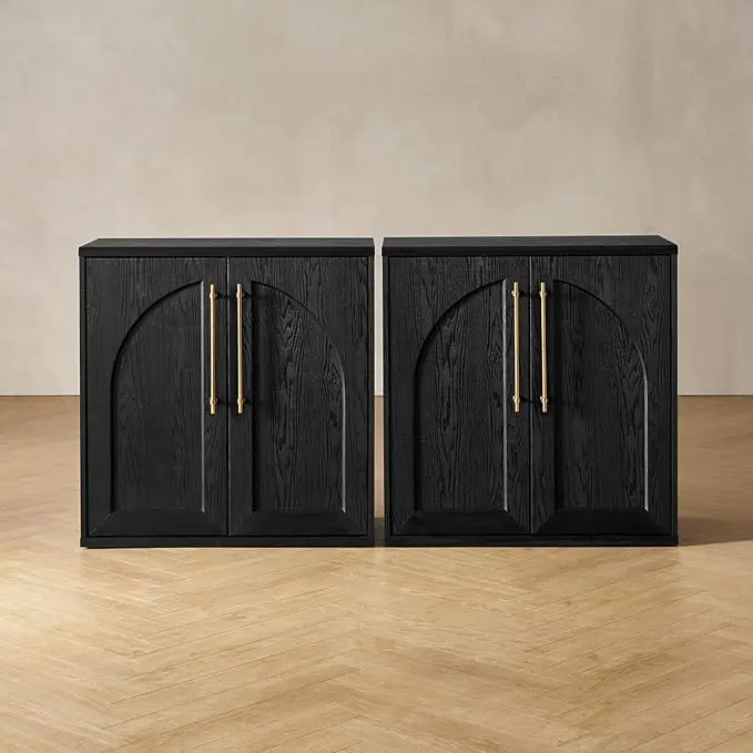 mopio Blake Storage Cabinet, Small Modular Accent Display Sideboard Buffet