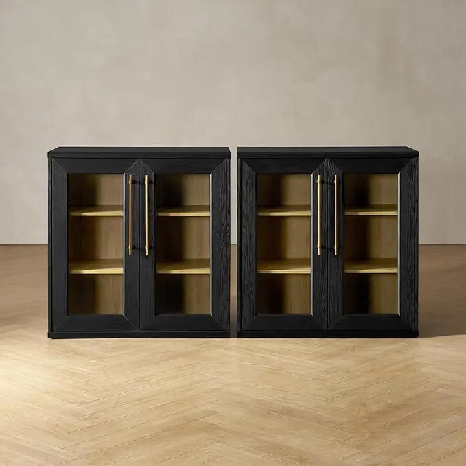 mopio Blake Storage Cabinet, Small Modular Accent Display Sideboard Buffet