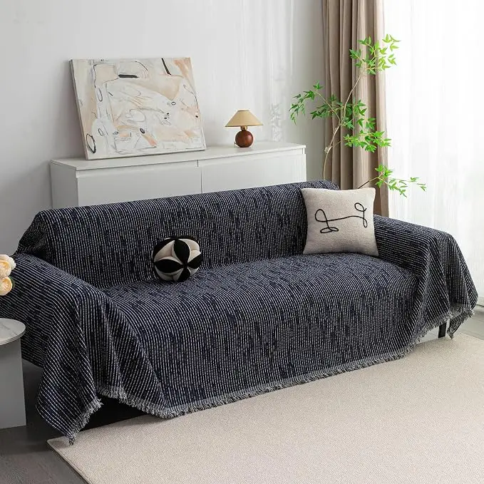 MYSKY HOME Couch Covers for 2 Cushion Couch Sofa, Chenille L Shape Sectional