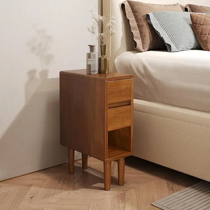 Narrow Nightstand 2 Drawers