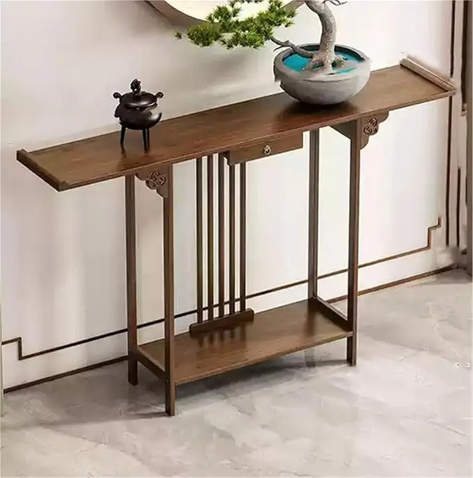 Natural Bamboo Console Table