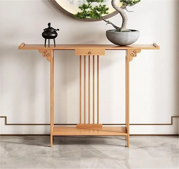 Natural Bamboo Console Table