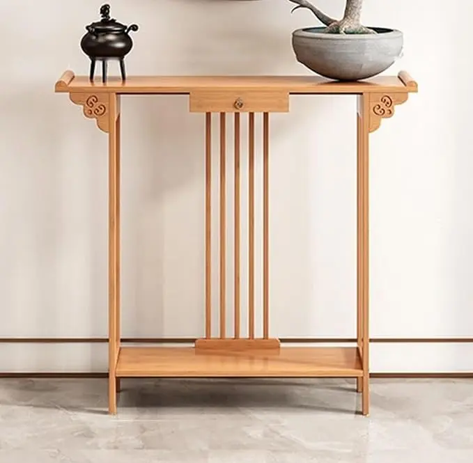 Natural Bamboo Console Table