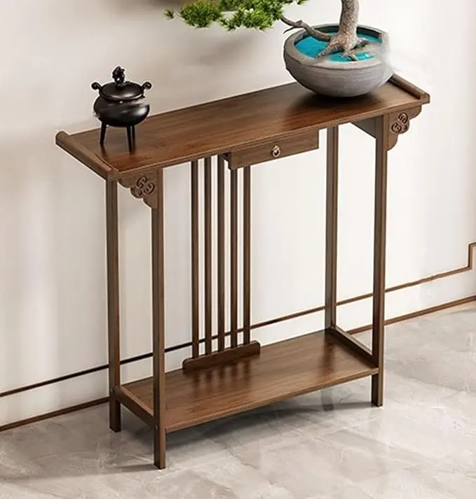 Natural Bamboo Console Table