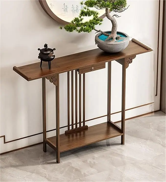 Natural Bamboo Console Table