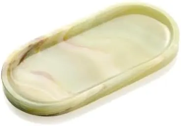 Natural Marble Decorative Tray, 9.8”x4.4”, Green