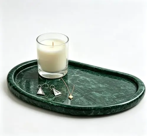 Natural Marble Jewelry Tray, Marble Ring Dish for Bathroom