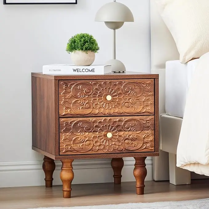 Nightstand, Farmhouse Bedside Table