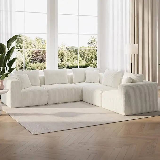 Novilla 106" Modular Sectional Sofa, Modern Cloud Sectional Couch