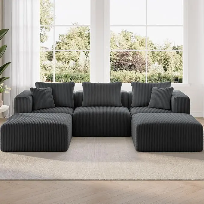 Novilla 106" Modular Sectional Sofa, Modern Cloud Sectional Couch