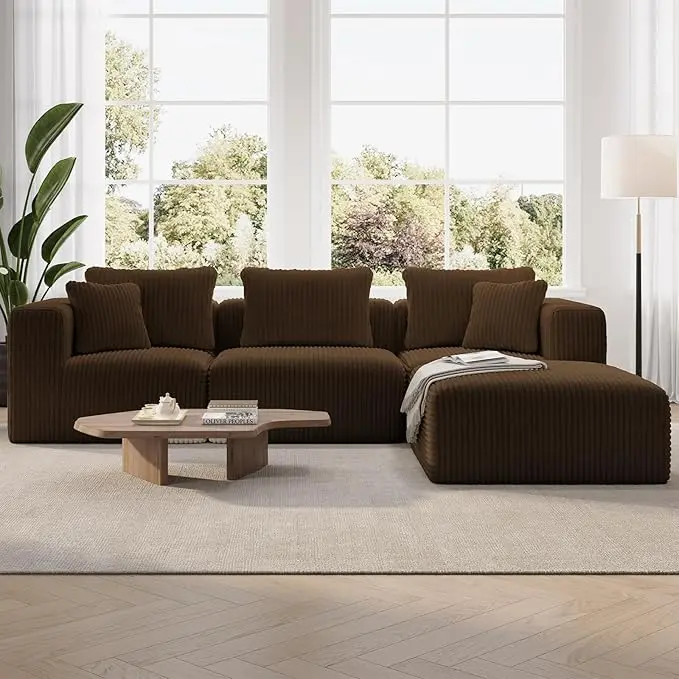 Novilla 106" Modular Sectional Sofa, Modern Cloud Sectional Couch