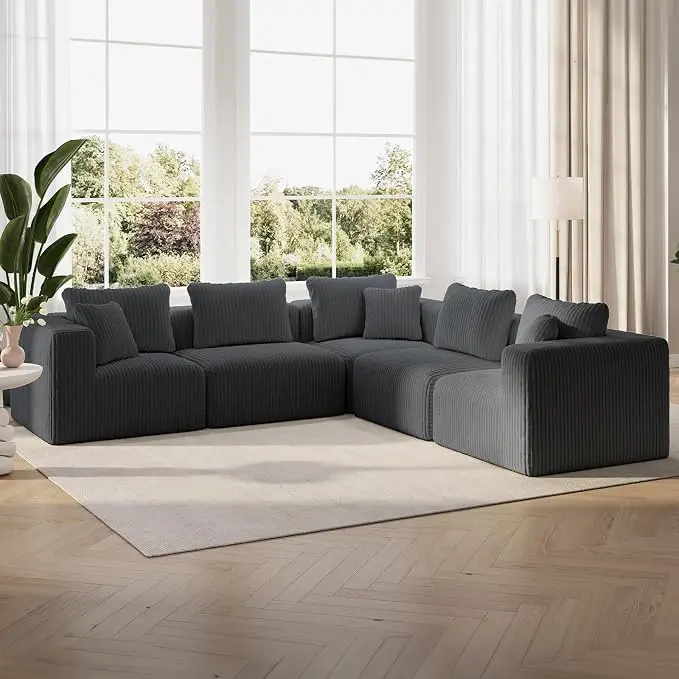 Novilla 106" Modular Sectional Sofa, Modern Cloud Sectional Couch