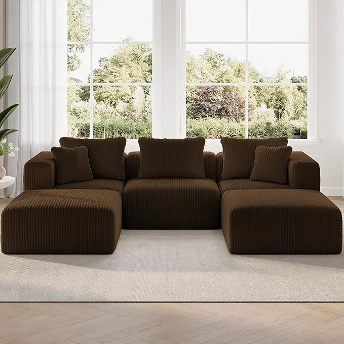 Novilla 106" Modular Sectional Sofa, Modern Cloud Sectional Couch