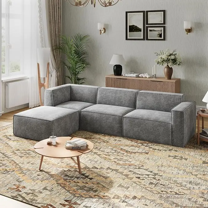 Novilla 109" Modular Sectional Sofa, No Assembly Cloud Sectional Couch