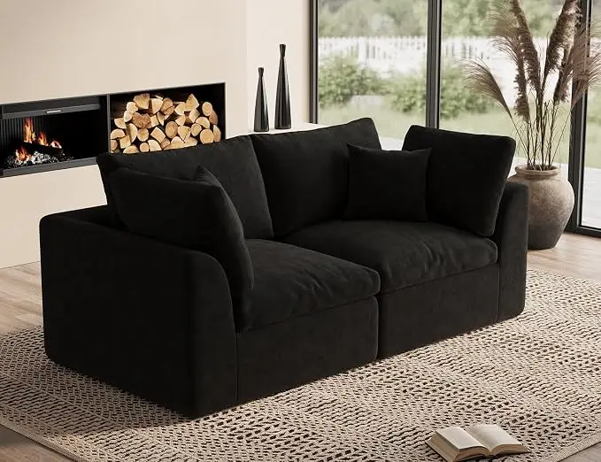 ohllob 78.9" Loveseat Sofa, Cloud Boneless Couches