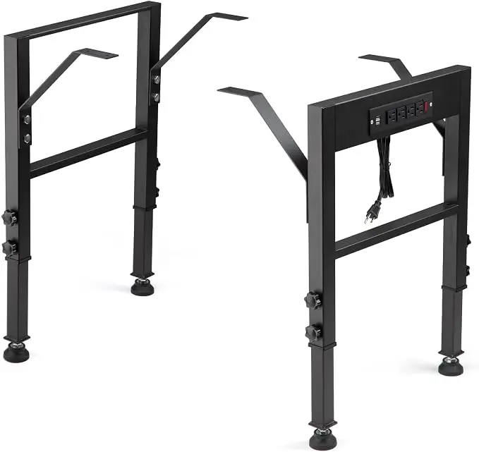 OLBRUS 19.6-Inch Depth Workbench Frame, Height Adjustable 28.5" to 33.8"