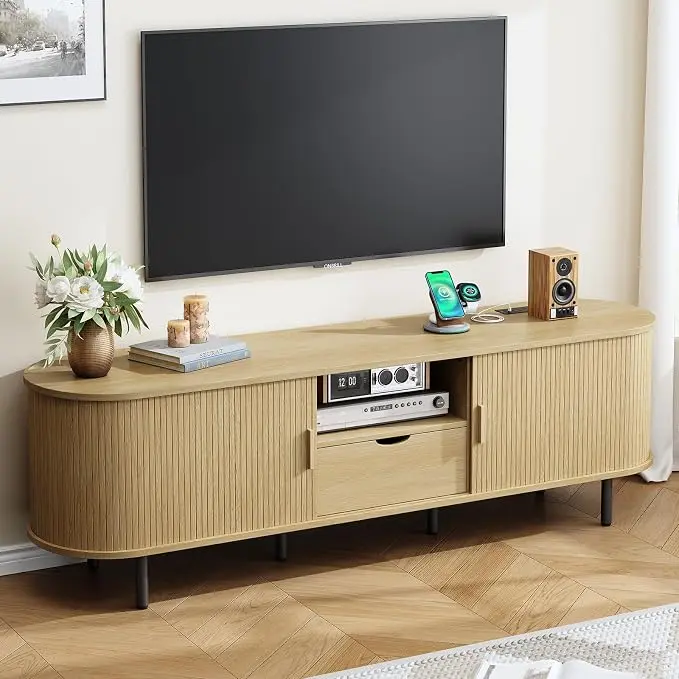 ONBRILL 69" TV Stand with Power Outlet