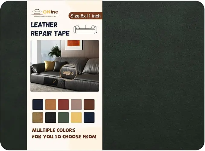 ONine Leather Repair Patch，Self-Adhesive Couch Patch，Multicolor Available