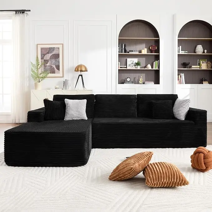 Opiesit 108" Boneless Couches for Living Room, Modular Sectional Sofa