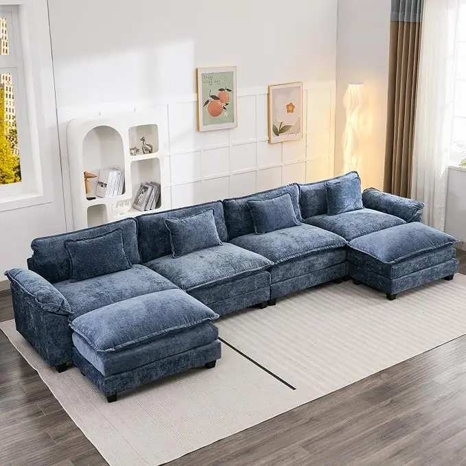 Oprisen 154" Modular Sectional Sofa, Comfy Cloud Couch Sectional Sofa
