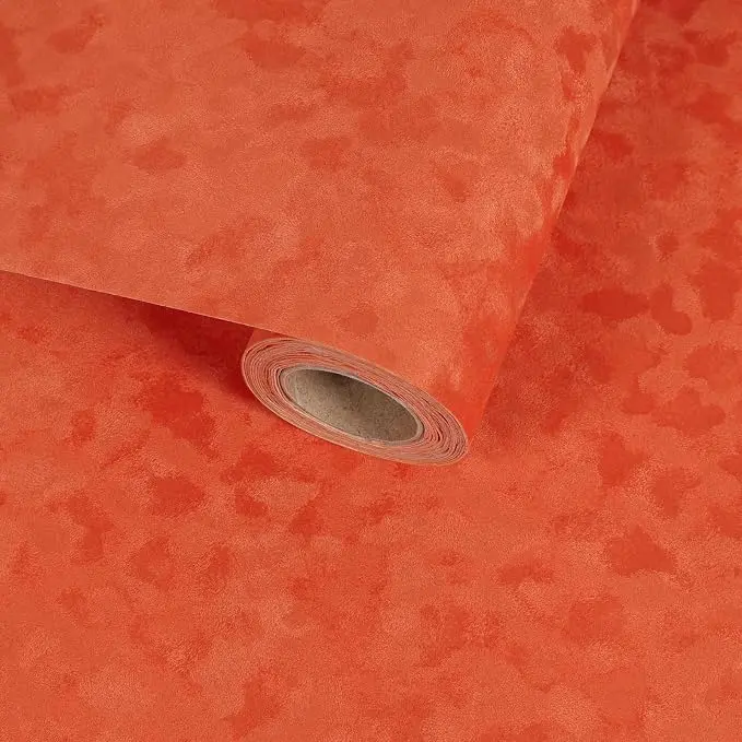 Orange Velvet Drawer Liner Roll Self Adhesive Fabric Felt