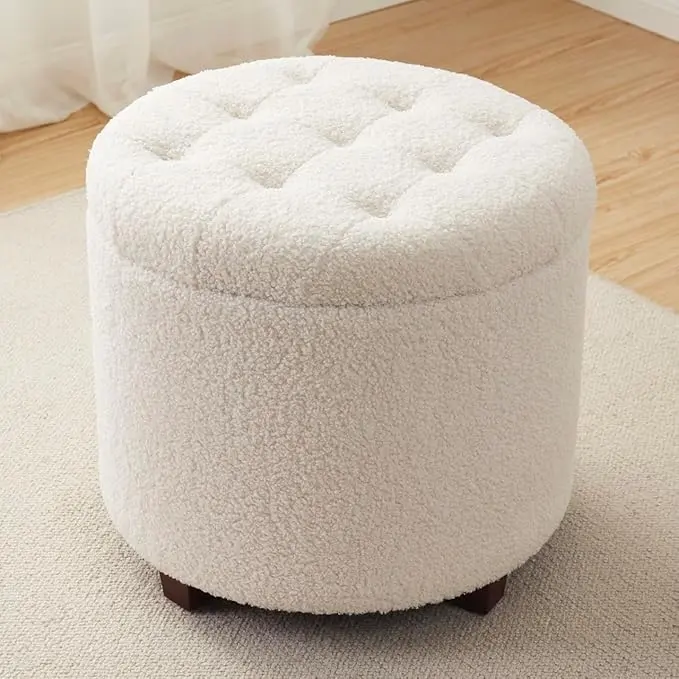 Ornavo Home Round Storage Ottoman
