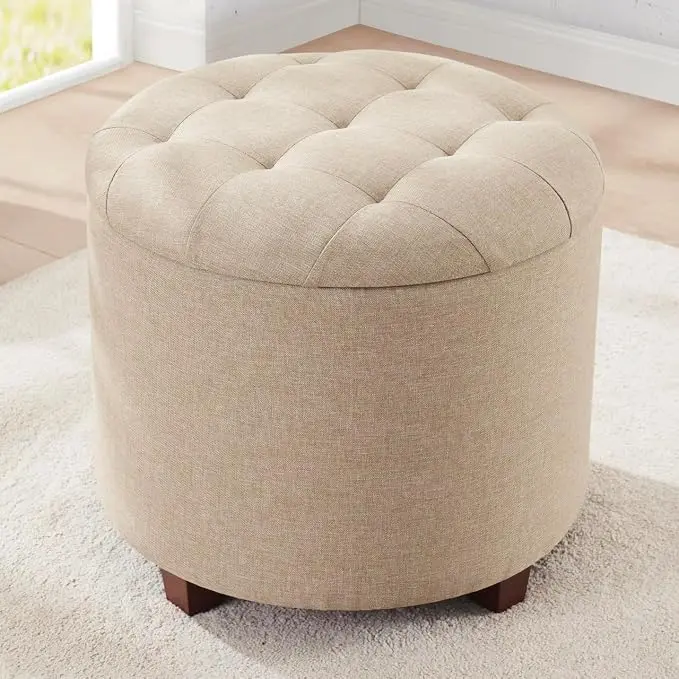 Ornavo Home Round Storage Ottoman