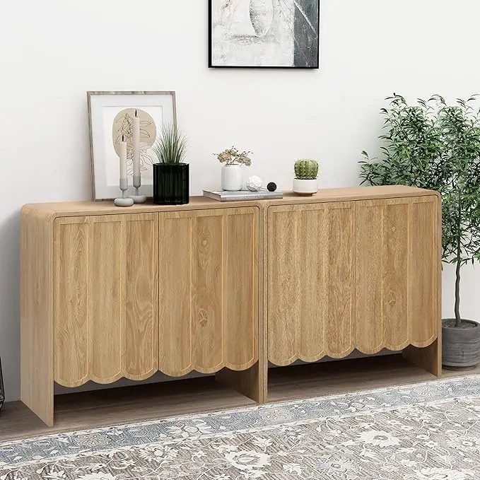 ORRD Sideboard Buffet Cabinet Set of 2, Accent Storage Cabinet