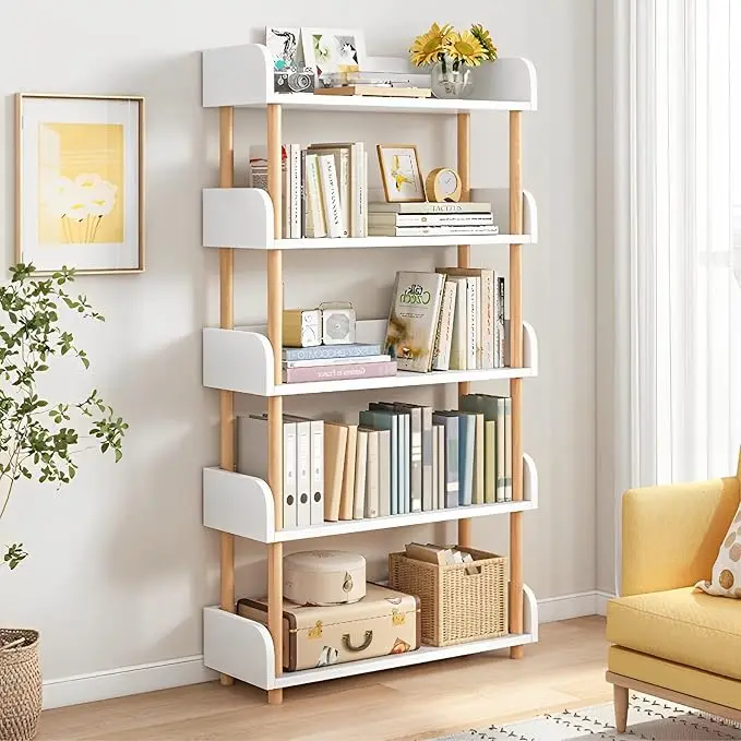 OSCHF 5-Tier Wooden Open Bookcase