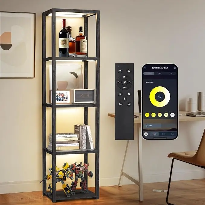 OUTON 67" Glass Display Shelf