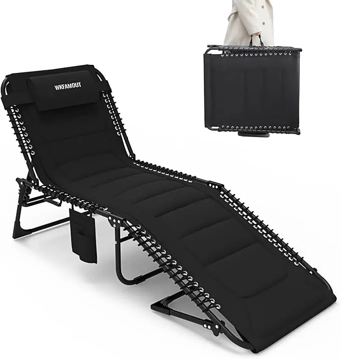 Oversized Padded Outdoor Folding Lounge Chair