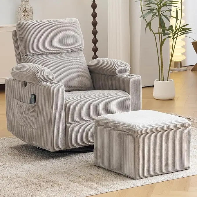 Oversized Power Recliner Chair Swivel Glider