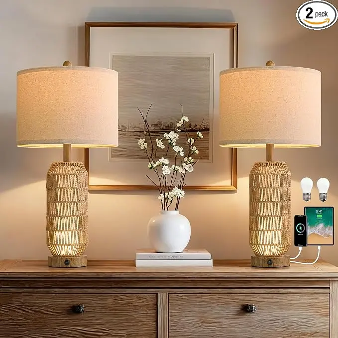 OYEARS 25" Table Lamps Set of 2
