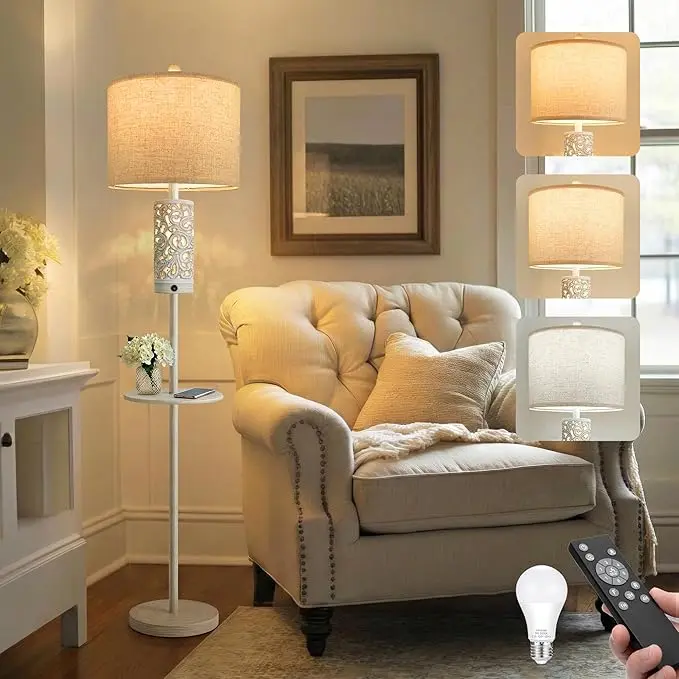 OYEARS Dimmable Farmhouse Floor Lamp