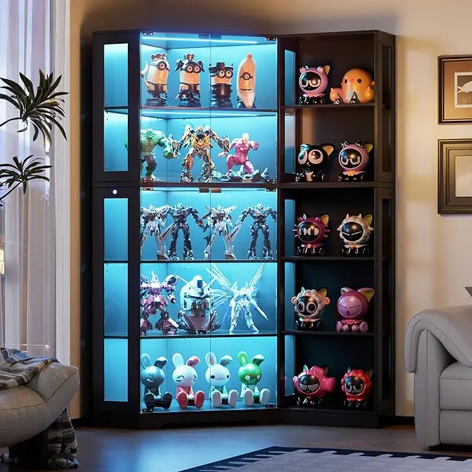 PAKASEPT Corner Display Curio Cabinet