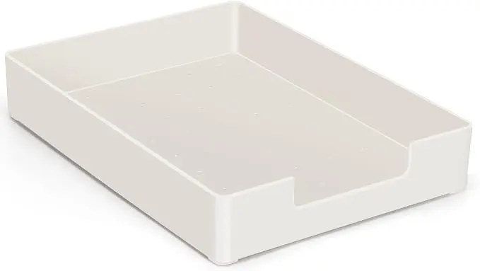 Paper Tray, 1-Pack Letter Tray, Desk Tray Organizer, Plastic A4 Letter-Size Printer Paper Holder, Rectangular Desktop Stackable File Mail Document Storage Container for Office Supplies School Home