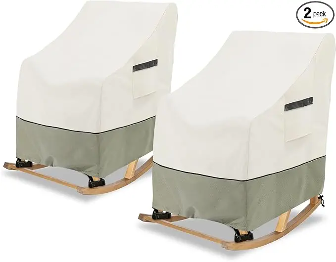 Patio Rocking Chair Cover 2-Pack, Rocking Chair Covers