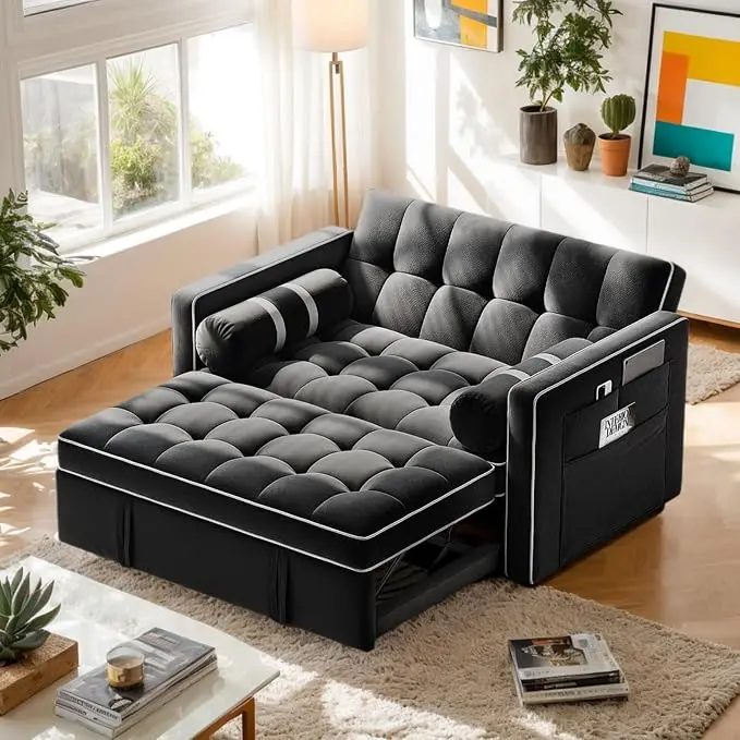Pipishell 3 in 1 Convertible Sleeper Sofa Bed, Pull Out Couch