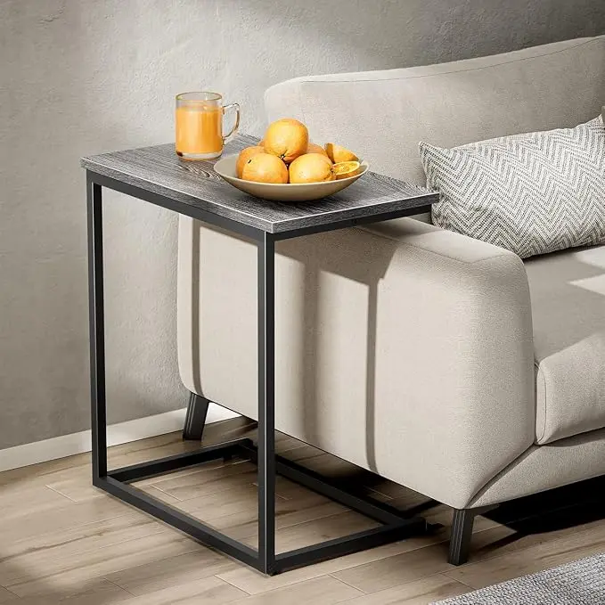Pipishell C Shaped End Table 27 Inches High, Side Table