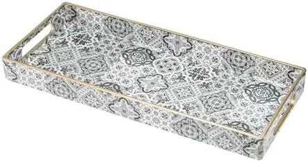 Plastic Bathroom Vanity for Countertop, Narrow Decorative Trays