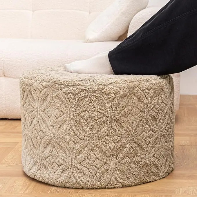 Plush Multi-Functional Ottoman Pouf – Ergonomic Ottoman Foot Rest