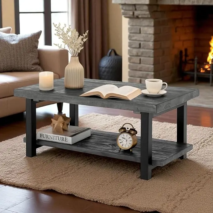 Pomona 42-Inch Rectangular Solid Wood Coffee Table