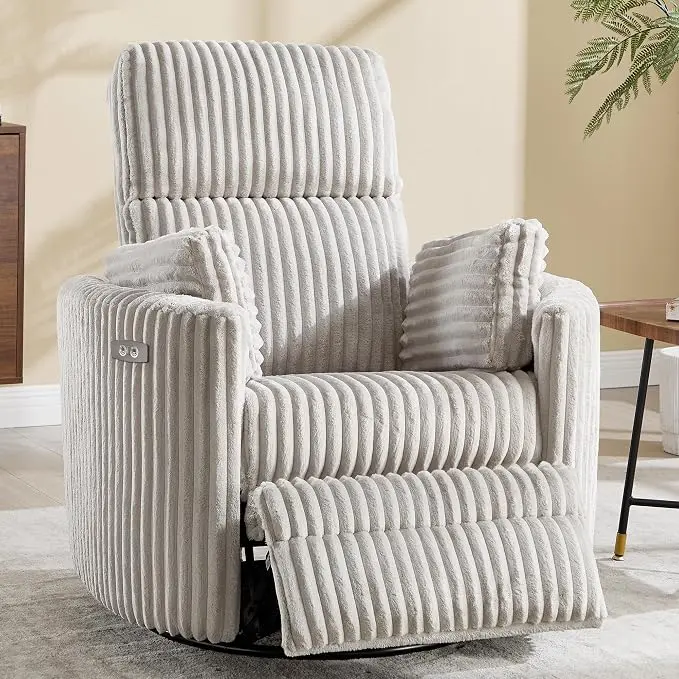 Power Recliner, Nursery Swivel Glider Rocking Chair