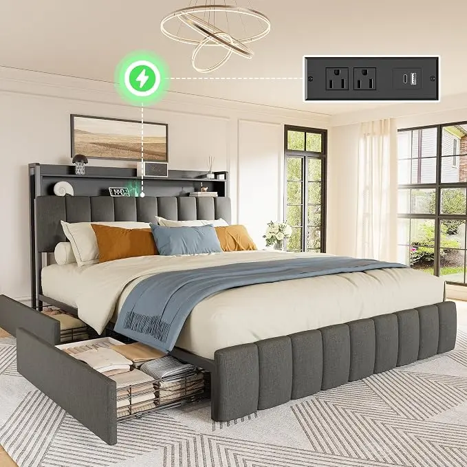 PRAISUN Bed Frame Queen Size