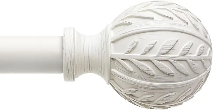 QDWIS Antique White Curtain Rods