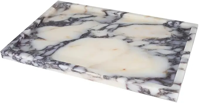 Real Luxurious Natural Marble Vanity Tray Genuine Marble/Stone Storage Tray
