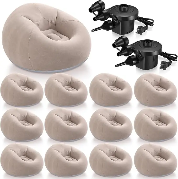 Realspring 6 9 12 Pcs Inflatable Bean Bag Chairs